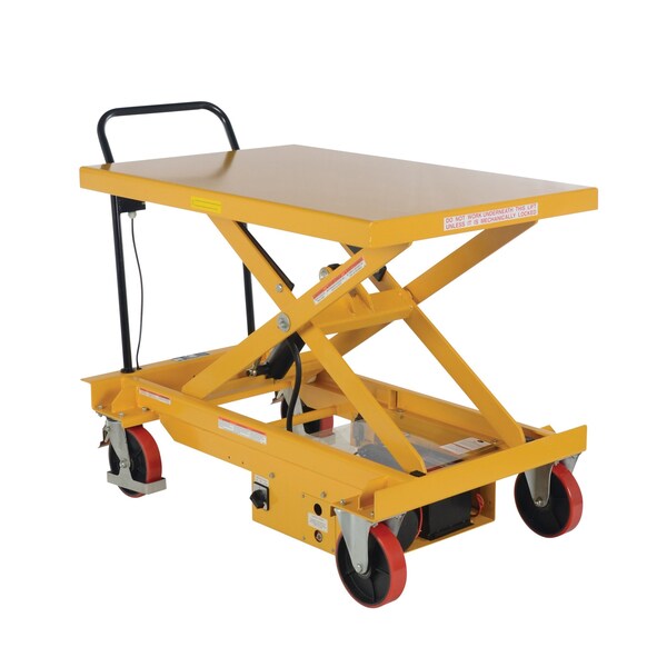 Vestil DC Power Hydraulic Scissor Cart, 1000 lb. Cap, 31-1/2"W, 47-3/20"L CART-1000-WD-DC - main